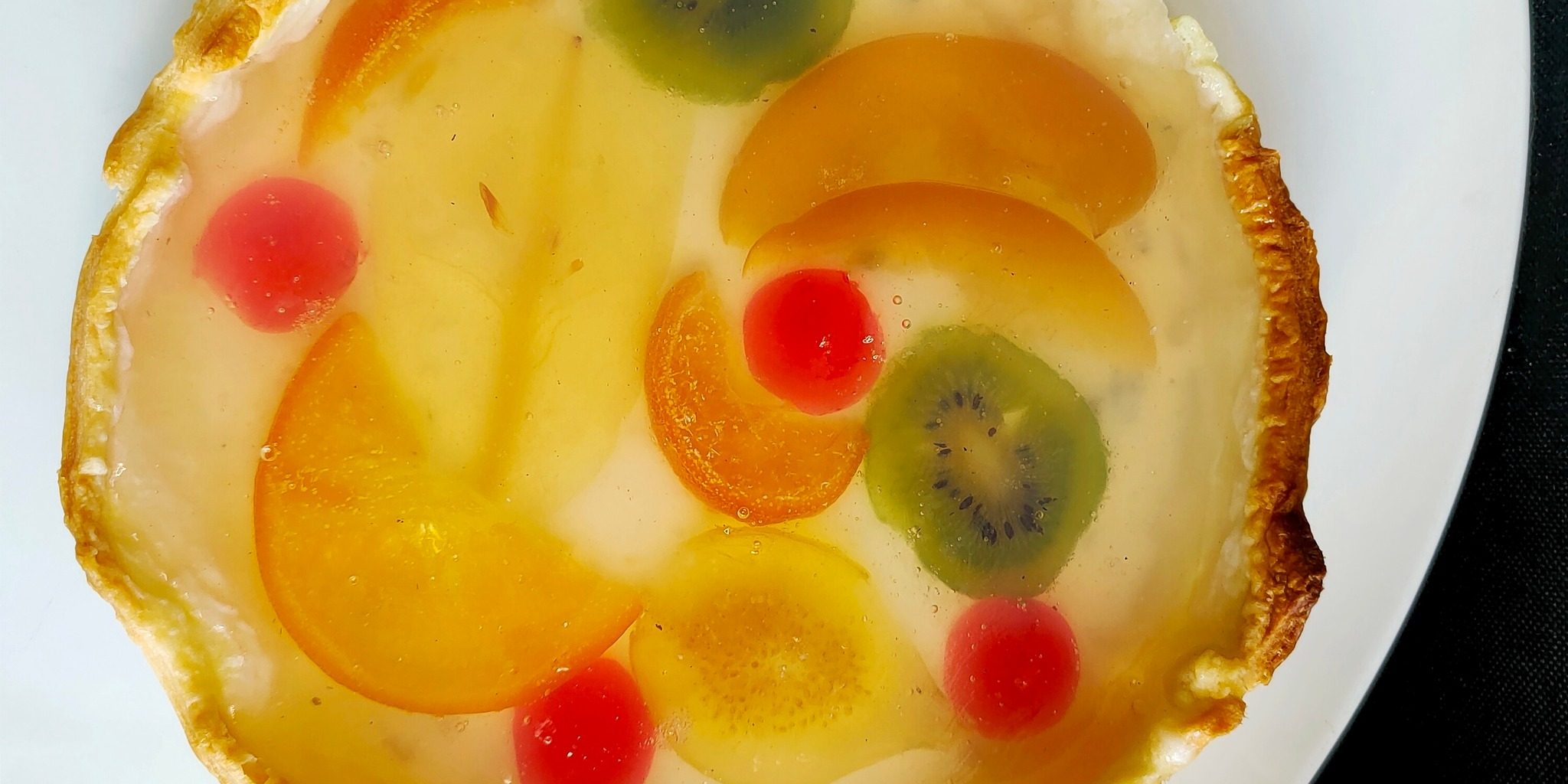 Cristal Cheesecake con mostarda di frutta mista Vergani dolci per tradizione .